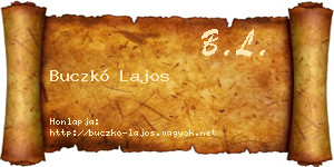 Buczkó Lajos névjegykártya